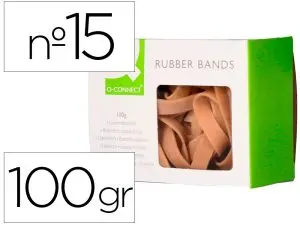 BRACELET CAOUTCHOUC Q-CONNECT N.15 150X9MM BOÎTE FENÊTRE 100G
