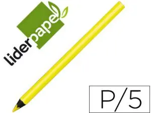 SURLIGNEUR LIDERPAPEL CRAYON DE COULEUR NÉON JUMBO MINE EXTRA-RÉSISTANTE FORME TRIANGULAIRE ERGONOMIQUE COLORIS JAUNE