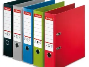 CLASSEUR LEVIER ESSELTE A4+ POLYPROPYLÈNE MAXI PLUS DOS 80MM ASSORTIMENT COLORIS CLASSIQUE