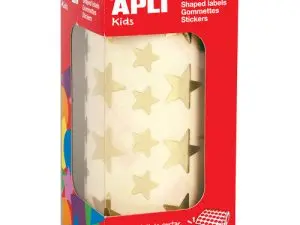 GOMMETTE MÉTALLISÉE APLI AGIPA ÉTOILE COLORIS OR ROULEAU 2360 UNITÉS