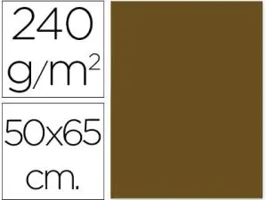 PAPIER CARTONNE LIDERPAPEL 50X65CM 240GR COLORIS MARRON  CLAIR