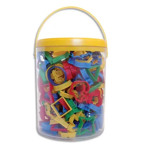 EMPORTE-PIÈCES MAXI-SEAU 100 ANIMAUX 50 FORMES GÉOMÉTRIQUES 156 UNITÉS