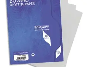 PAPIER BUVARD CLAIREFONTAINE 100G 160X210MM COLORIS BLANC POCHETTE 10F