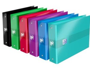 CLASSEUR OXFORD COLOR LIFE 2 ANNEAUX 25MM CARTE PELLICULÉE A5 245X165MM 8 COLORIS ASSORTIS