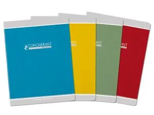 CAHIER CONQUERANT CLASSIQUE AGRAFE 170X220 96 PAGES 90G SEYES RECYCLE