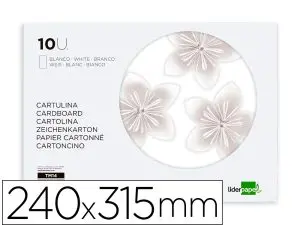 BLOC PAPIER DESSIN LIDERPAPEL 240X315MM 180G/M2 10F COLORIS BLANC