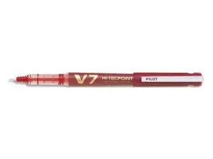 ROLLER PILOT V7 RECHARGEABLE ÉCRITURE MOYENNE 0.5MM NIVEAU ENCRE LIQUIDE VISIBLE ÉCOLOGIQUE RÉGULATEUR DÉBIT ROUGE