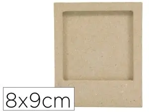 CADRE MAGNETIQUE DECOPATCH PAPIER MACHE 8X9CM COLORIS BRUN