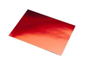 LOT DE 10 FEUILLES CARTONNÉES METALLISEE 500X650MM 225G COLORIS ROUGE