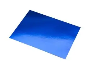 LOT DE 10 FEUILLES CARTONNÉES METALLISEE 500X650MM 225G COLORIS BLEU