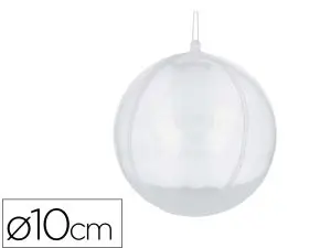 BOULE A DECORER INSSPIRO PLASTIQUE DEMONTABLE DIAMETRE 10CM COLORIS TRANSPARENT