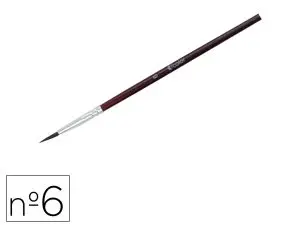 PINCEAU O'COLOR POILS PONEY Nº6 IDEAL GOUACHE ET AQUARELLEVIROLE ALUMINIUM MANCHE BOIS LAQUE LOT 10 UNITES