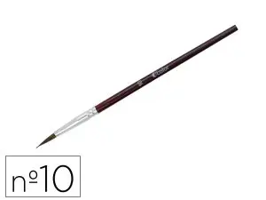 PINCEAU O'COLOR POILS PONEY Nº10 IDEAL GOUACHE ET AQUARELLE VIROLE ALUMINIUM MANCHE BOISLAQUE LOT 10 UNITES