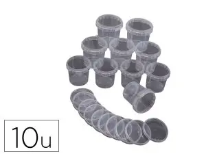 POT O'COLOR VIDE OUVERTURE TOTAL COUVERCLE A CLIPSER     150ML TRANSPARENT SACHET 10   UNITES