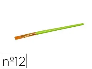 BROSSE O'COLOR POILS SYNTHETIQUE Nº12 NYLON SOUPLES NERVEUX VIROLE ALUMINIUM MANCHE BOIS LAQUE LOT 10 UNITES