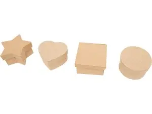 BOITE O'COLOR CARTON A DECORER FORME ETOILE 9X5CM LOT 10 UNITES