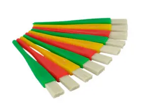 PINCEAU A COLLE O'COLOR ECONOMIQUE POILS SOIE DE PORC MANCHE PLASTIQUE COLORIS      ASSORTIS LOT 10 UNITES