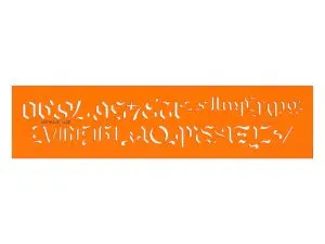 NORMOGRAPHE MINERVA Nº8 TRACE LETTRE GOTHIQUE PLASTIQUE     COLORIS ORANGE