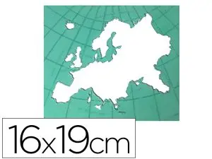 BILLOGRAPHE MINERVA Nº13 CARTE D'EUROPE PLASTIQUE 16X19CM PLASTIQUE COLORIS VERT