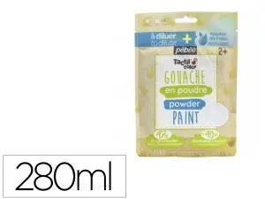 GOUACHE PEBEO TACTILCOLOR POUDRE A DILUER 2 EN 1        GOUACHE DOIGT 280ML GOUACHE   LIQUIDE 500ML COLORIS BLANC