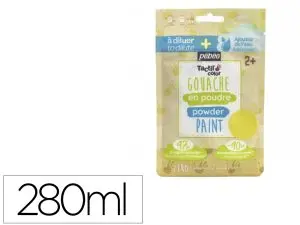 GOUACHE PEBEO TACTILCOLOR POUDRE A DILUER 2 EN 1        GOUACHE DOIGT 280ML GOUACHE   LIQUIDE 500ML COLORIS JAUNE