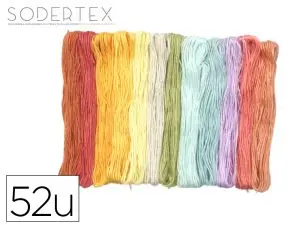 FIL SODERTEX BRODER/BRACELETS BRESILIENS 8M 13 COLORIS PASTEL ASSORTIS LOT 52 UNITES