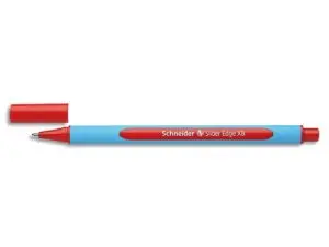 STYLO-BILLE SCHNEIDER SLIDER EDGE ÉCRITURE LARGE 1MM CORPS TRIANGULAIRE CAOUTCHOUC VISCOGLIDE ROUGE