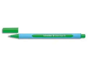 STYLO-BILLE SCHNEIDER SLIDER EDGE ÉCRITURE LARGE 1MM CORPS TRIANGULAIRE CAOUTCHOUC VISCOGLIDE VERT