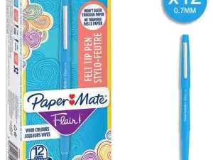 STYLO-FEUTRE PAPER MATE FLAIR ORIGINAL POINTE MOYENNE 1MM LONGUE DURÉE DE VIE COLORIS TURQUOISE