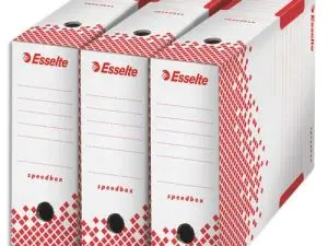 BOÎTE ARCHIVES ESSELTE SPEEDBOX CARTON RECYCLABLE 350X250MM FOND AUTOMATIQUE DOS 100MM