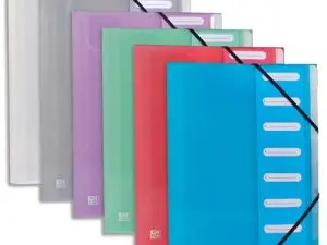 TRIEUR ELBA HAWAI POLYPROPYLENE TRANSLUCIDE A4  8 POSITIONS INDEXATION        ONGLETS NEUTRES ELASTIQUE