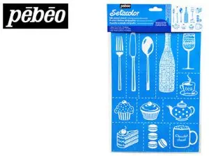 POCHOIR TEXTILE PÉBÉO ART TABLE RÉUTILISABLE FORMAT DIN A4