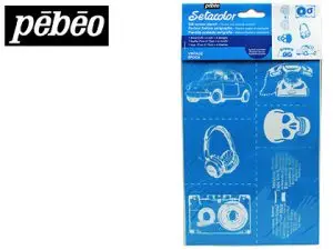 POCHOIR TEXTILE PÉBÉO VINTAGE RÉUTILISABLE FORMAT DIN A5