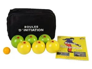 BOULE DE PÉTANQUE PLASTICO ROTOTECH EN PVC CONFORME CIEP DIAMÈTRE 65MM 400G COLORIS ANIS/CITRON SET DE 6 UNITÉS