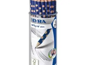 POT DE CRAYON GRAPHITE GROOVE SLIM HB LYRA FORME TRIANGULAIRE GAUCHERS ET DROITIERS DIAMETRE 7MM 48