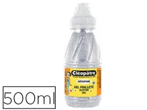 GEL PAILLETÉ CLÉOPÂTRE COLORIS ARGENT FLACON 500ML