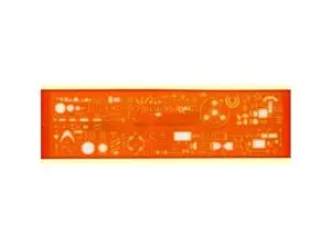 NORMOGRAPHE MINERVA ÉLECTROGRAPHE STANDARD N.13A EN PLASTIQUE COLORIS ORANGE