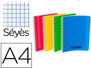 CAHIER CONQUÉRANT CLASSIQUE RELIURE INTÉGRALE COUVERTURE POLYPROPYLÈNE A4 100 PAGES 90G SÉYÈS