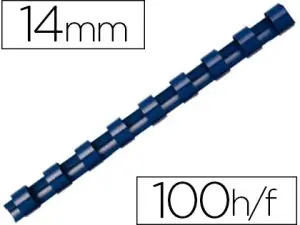 ANNEAU PLASTIQUE À RELIER FELLOWES DOS ROND CAPACITÉ 100F 14MM DIAMÈTRE 300MM LONGUEUR COLORIS BLEU BOÎTE 100 UNITÉS
