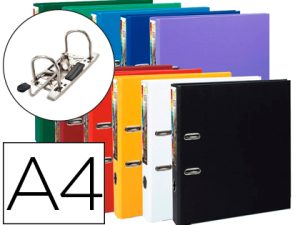 CLASSEUR LEVIER EXACOMPTA PREM'TOUCH POLYPROPYLÈNE A4+DOS 50MM COULEURS ASSORTIS OFFICE
