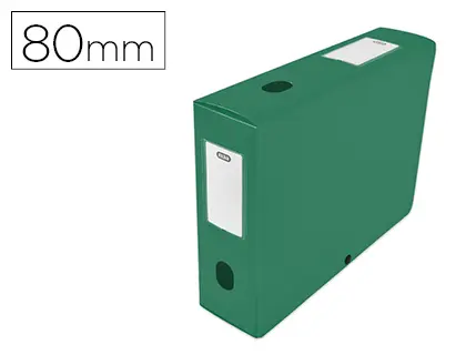 BOÎTE CLASSEMENT OXFORD MEMPHIS POLYPROPYLÈNE 7/10E À PLAT 240X320MM DOS 80MM BOUTON PRESSION COLORIS VERT