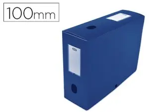 BOÎTE CLASSEMENT OXFORD MEMPHIS POLYPROPYLÈNE 7/10E À PLAT 240X320MM DOS 100MM BOUTON PRESSION COLORIS BLEU