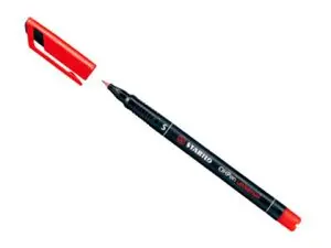 STYLO-FEUTRE STABILO OHP PEN PERMANENT POINTE EXTRA FINE 0.4MM ENCRE INDÉLÉBILE MULTI-SUPPORTS AGRAFE COLORIS ROUGE