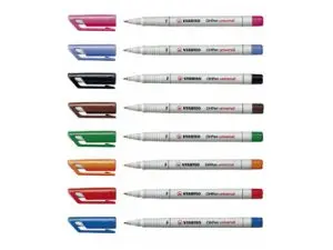 STYLO-FEUTRE STABILO OHP PEN SOLUBLE POINTE FINE 0.7MM MULTI-SUPPORTS EFFAÇABLE GRIP ERGONOMIQUE COLORIS BLEU