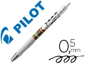 STYLO-BILLE PILOT G2 7 MIKA ÉDITION LIMITÉE OEUF ÉCRITURE MOYENNE ENCRE GEL RÉTRACTABLE CORPS TRANSLUCIDE NOIR