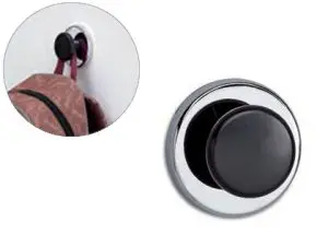 AIMANT MAUL FERRITE PUISSANT AVEC BOUTON RÉSISTANCE 12KG COLORIS ARGENTÉ DIAMÈTRE 67MM