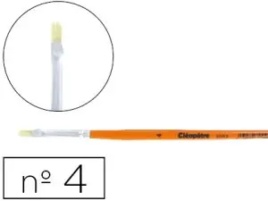 BROSSE PLATE CLÉOPÂTRE Nº4 SOIE DE PORC BOIS FSC VERNIS PROTECTEUR