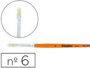 BROSSE PLATE CLÉOPÂTRE Nº6 SOIE DE PORC BOIS FSC VERNIS PROTECTEUR