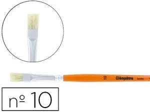 BROSSE PLATE CLÉOPÂTRE Nº10 SOIE DE PORC BOIS FSC VERNIS PROTECTEUR