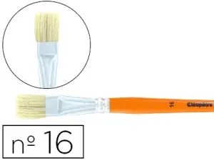 BROSSE PLATE CLÉOPÂTRE Nº16 SOIE DE PORC BOIS FSC VERNIS PROTECTEUR
